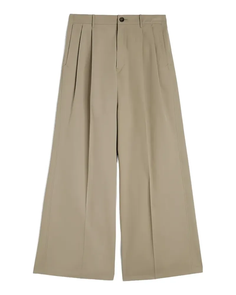 Jil Sander Wide-Leg-Hose mit Bundfalten - Nude Nude