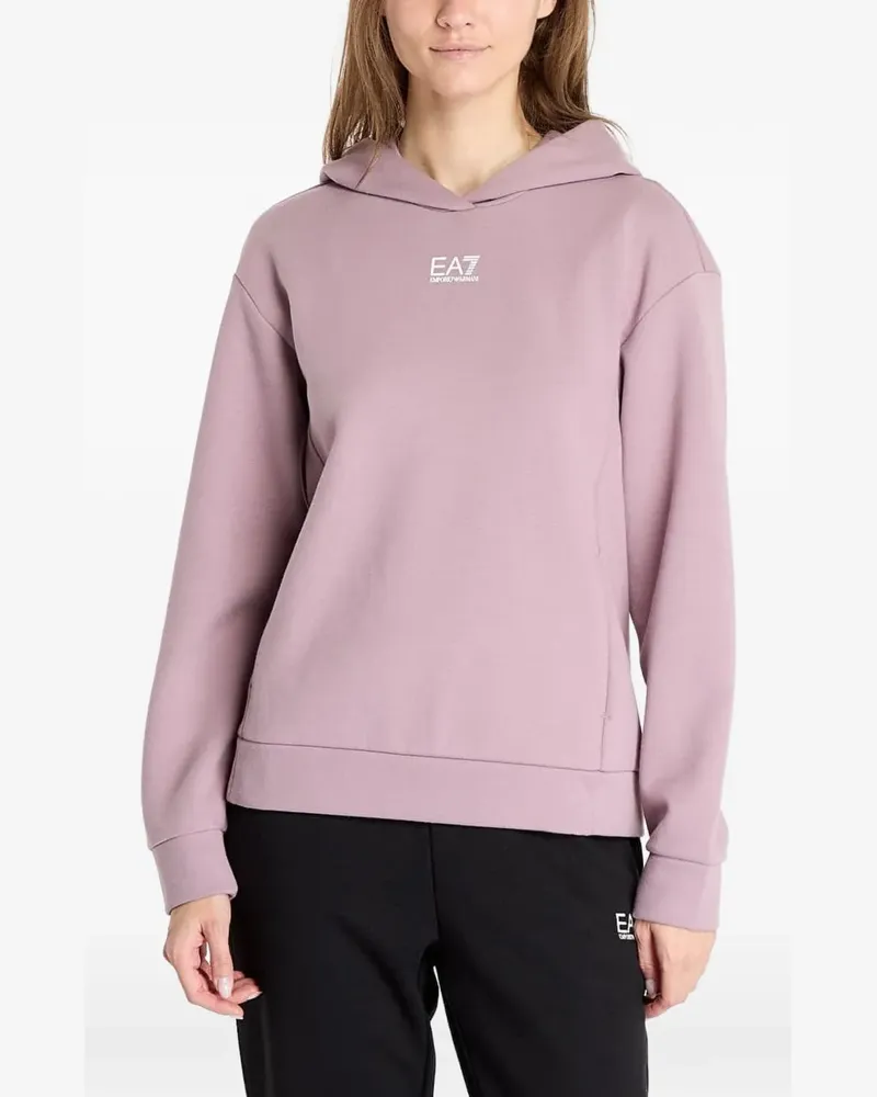 EA7 Hoodie mit Logo-Print - Rosa Rosa