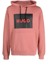 HUGO BOSS Hoodie mit Logo-Print Rot