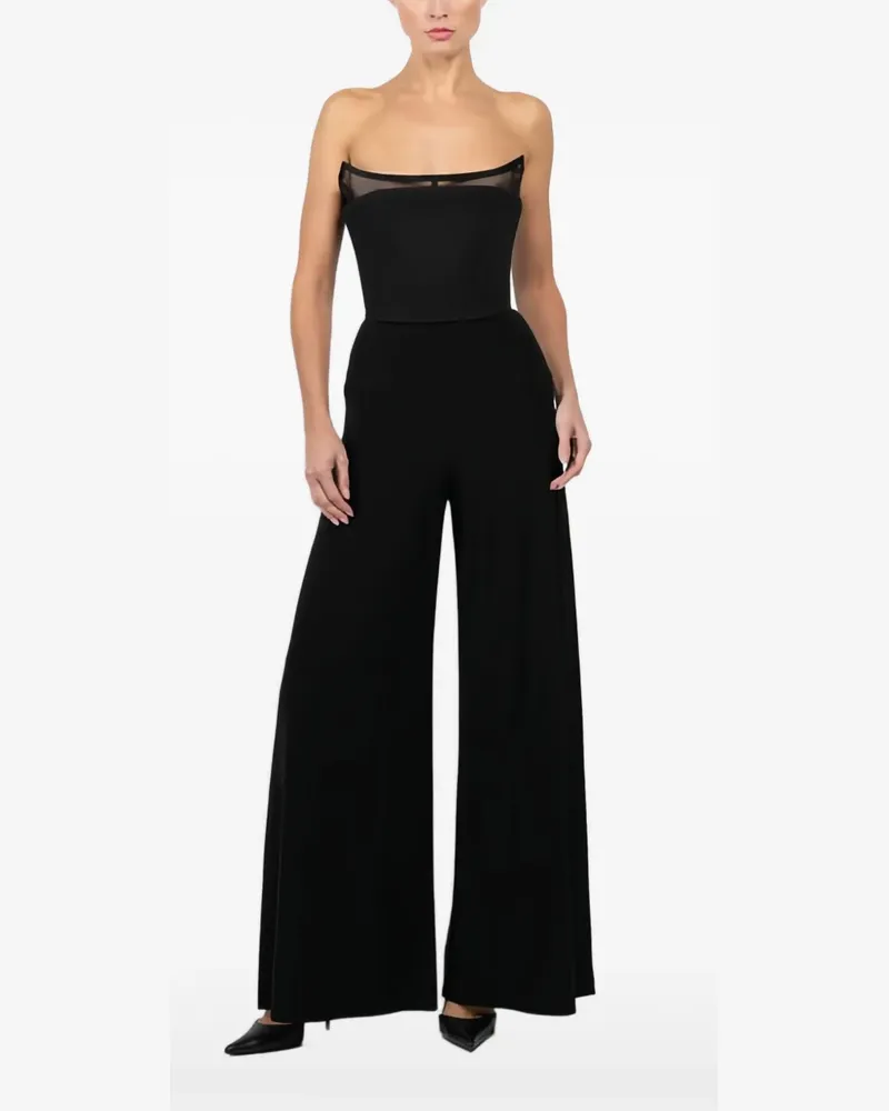 Blumarine Top aus Mesh-Krepp - Schwarz Schwarz