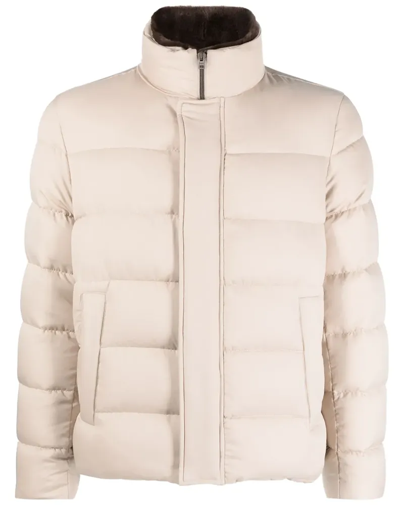Herno Daunenjacke mit Kontrasteinsätzen - Nude Nude