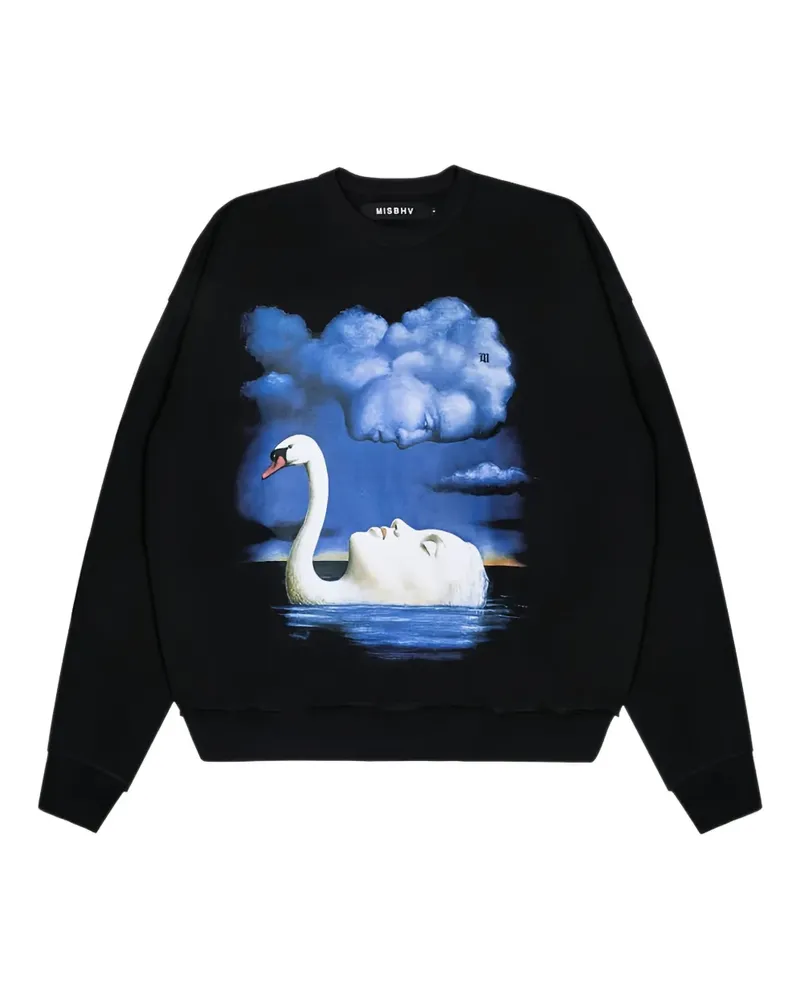 MISBHV La Donna Del Lago Pullover mit grafischem Print - Schwarz Schwarz