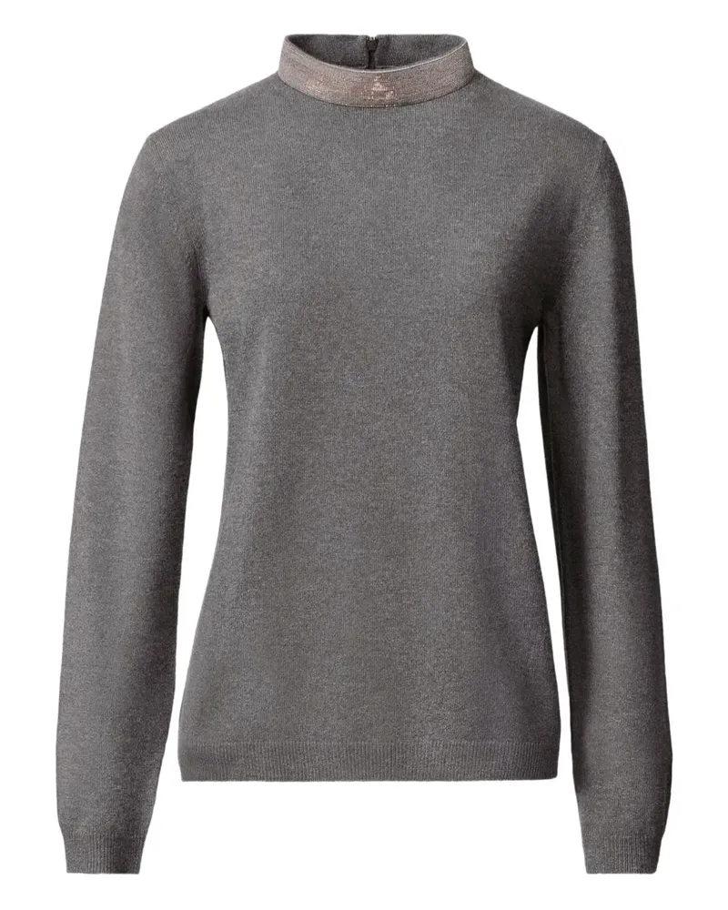 Fabiana Filippi Pullover mit Stehkragen - Grau Grau