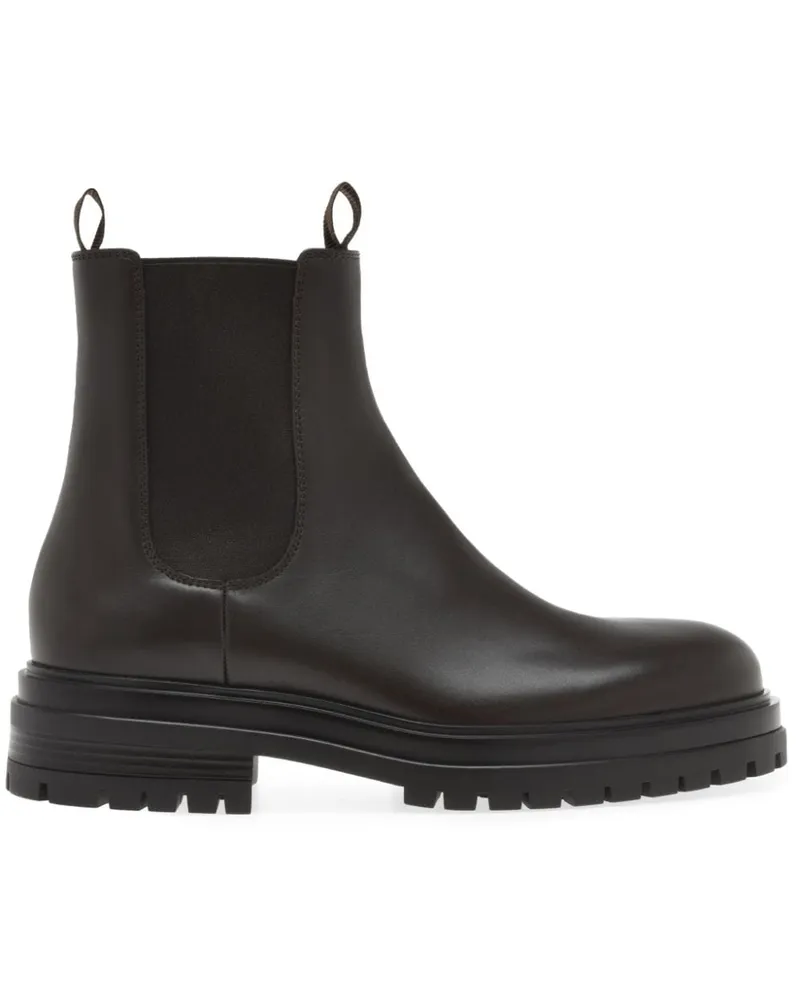 Gianvito Rossi Stiefel aus Lackleder - Braun Braun