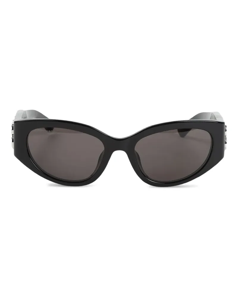 Balenciaga Sonnenbrille mit geometrischem Gestell - Schwarz Schwarz