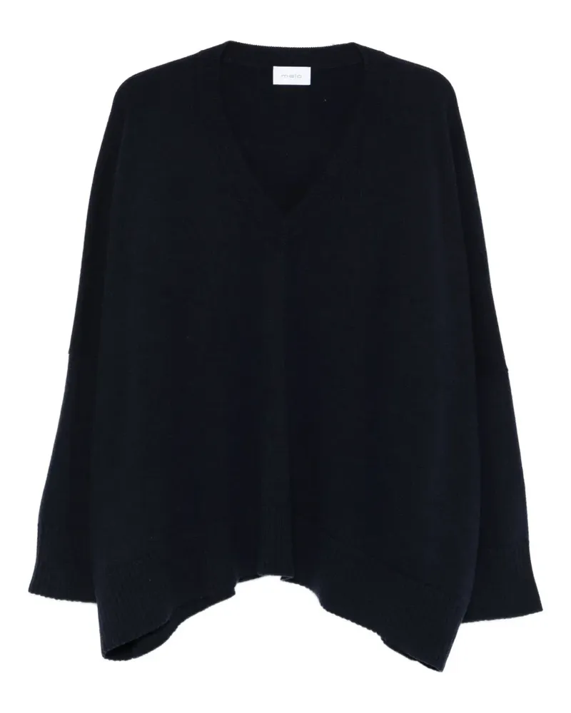 Malo Kaschmirpullover mit V-Ausschnitt - Blau Blau