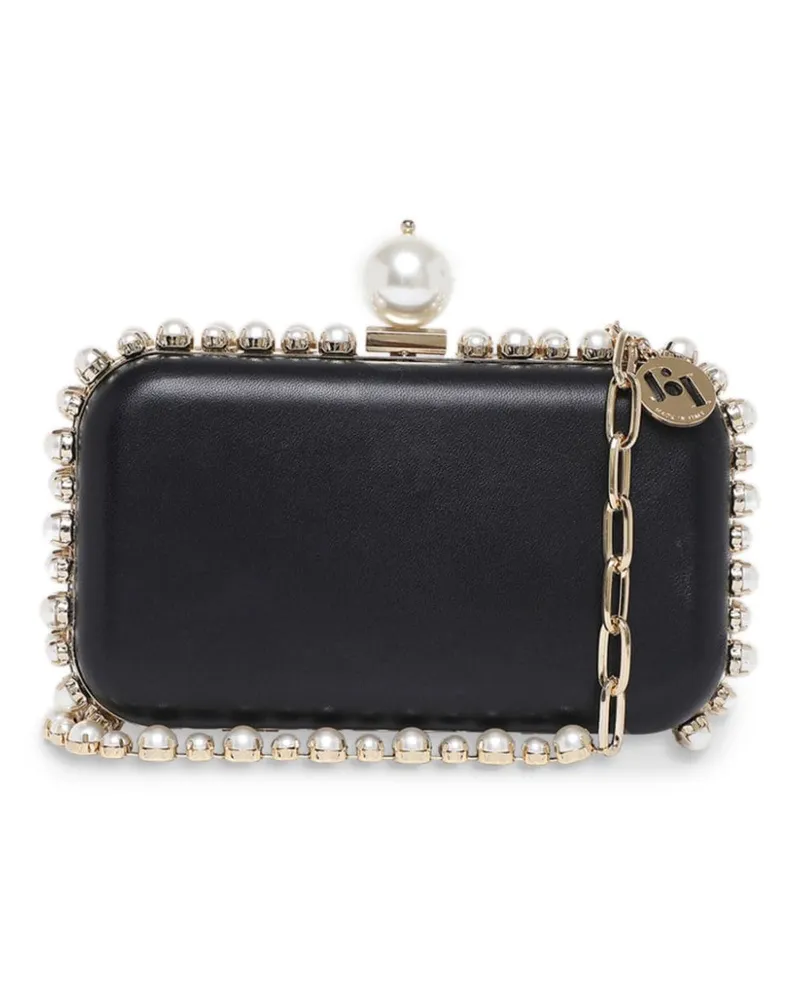 Rosantica Urania Perla Clutch aus Satin Schwarz