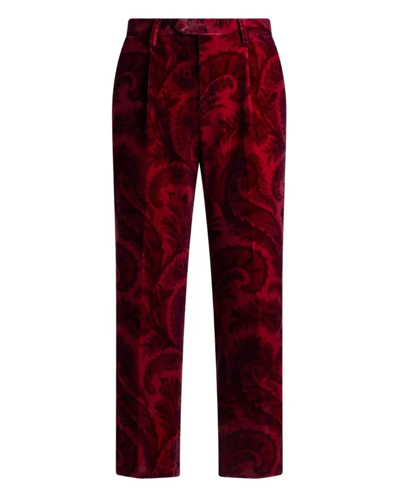 Etro Hose mit Paisley-Jacquard - Rot Rot