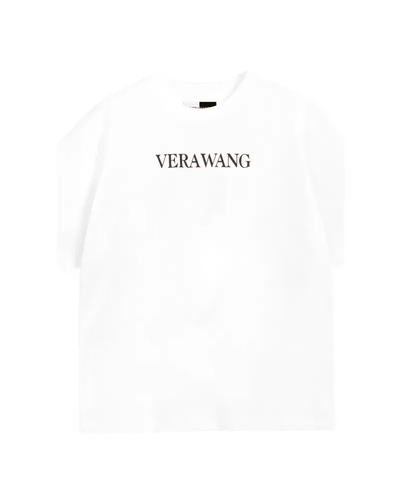 Vera Wang logo-print cotton T-shirt - Weiß Weiß