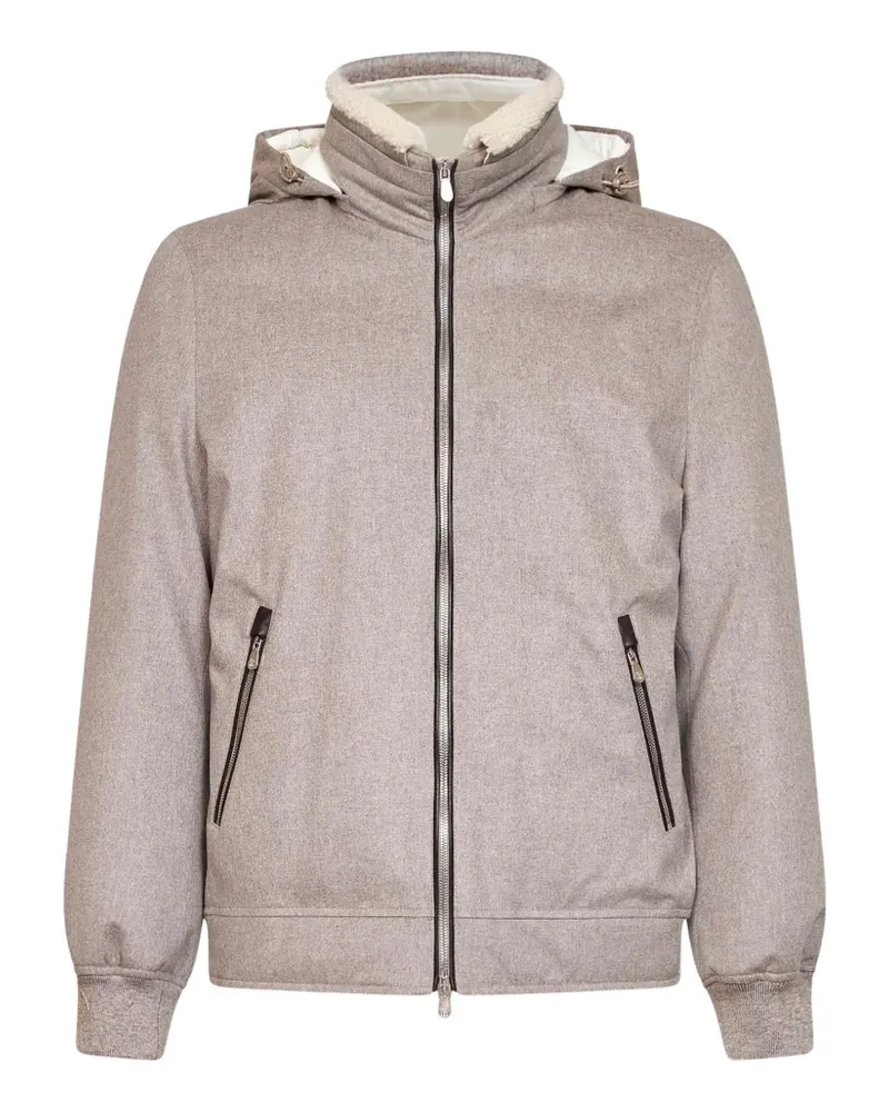Brunello Cucinelli Klassische Kapuzenjacke - Nude Nude