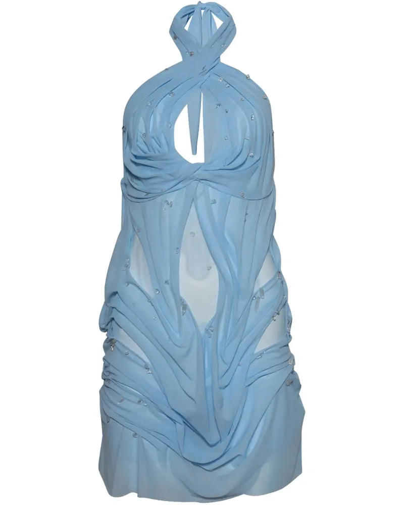 DI PETSA Drapiertes Minikleid - Blau Blau