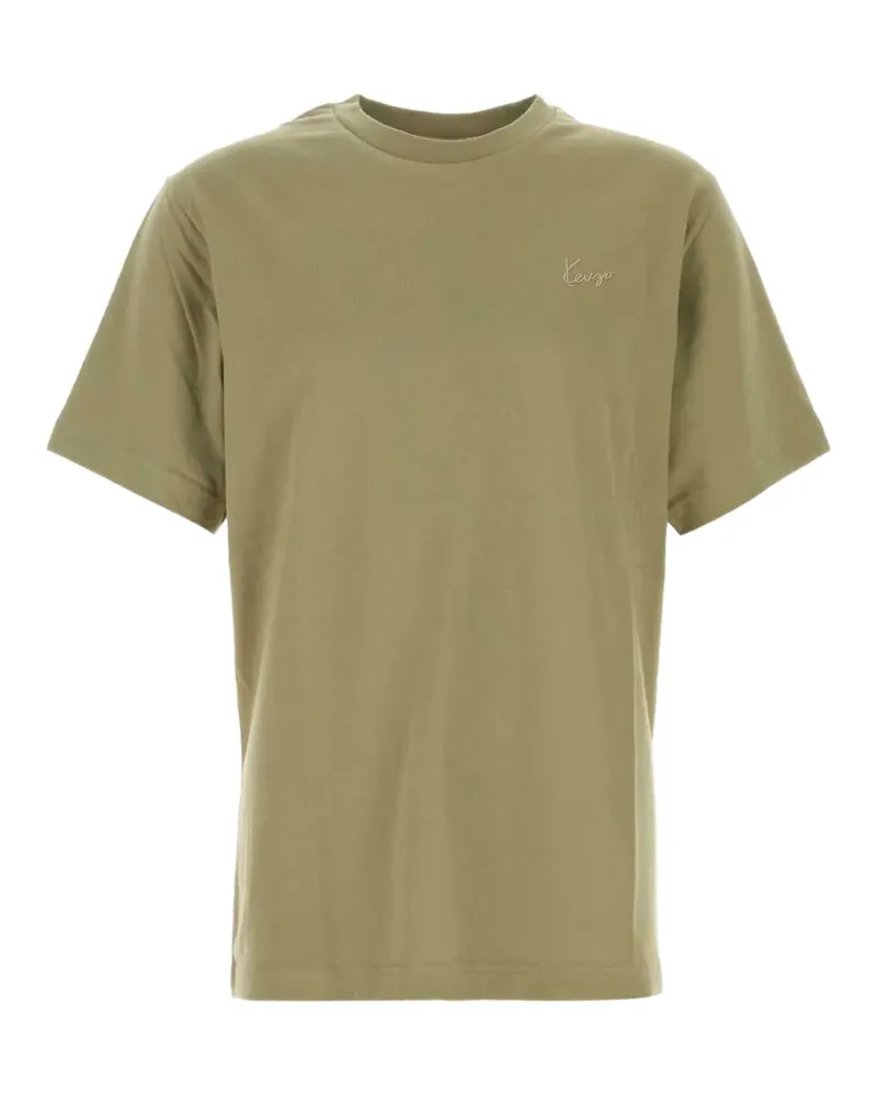 Kenzo T-Shirt mit GV Signature-Stickerei - Grün Grün