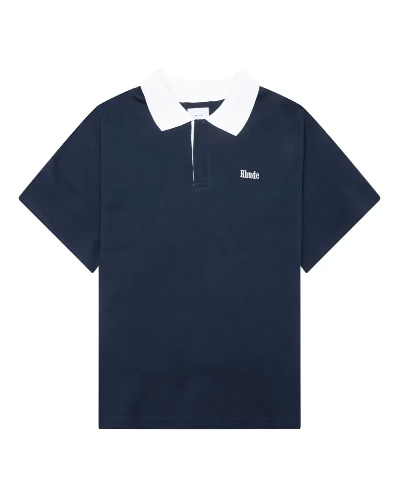 RHUDE logo-detail polo shirt - Blau Blau