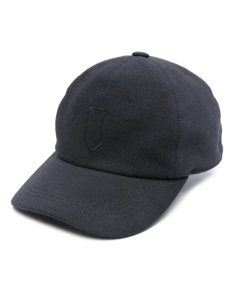 Canali Baseballkappe mit Logo-Stickerei - Blau Blau
