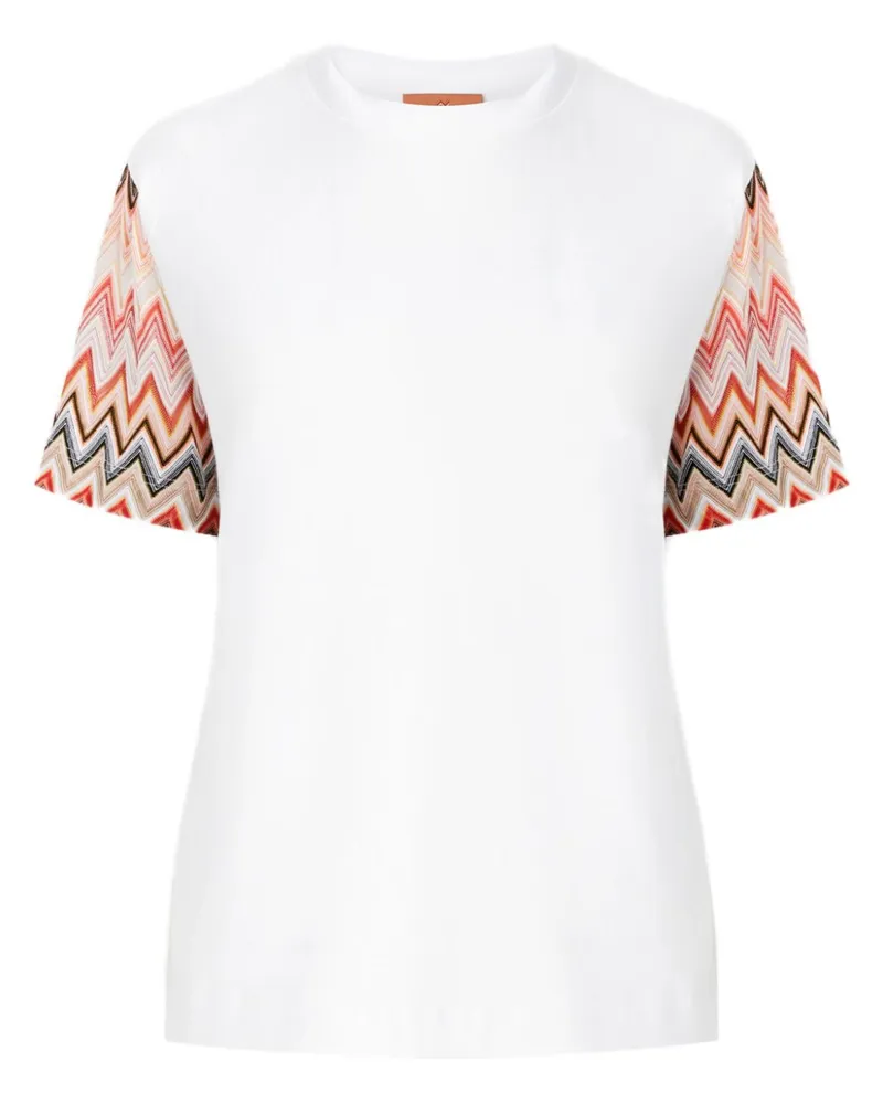 Missoni T-Shirt mit Kontrastärmeln - Weiß Weiß