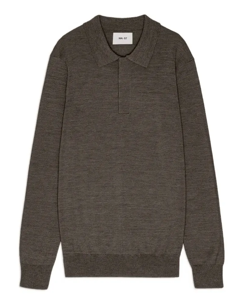 NN 07 Emerson long-sleeve polo-collar sweater - Grün Grün
