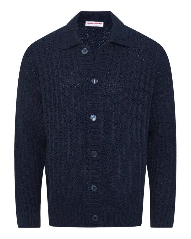 Orlebar Brown Strukturiertes Thomas Hemd - Blau Blau