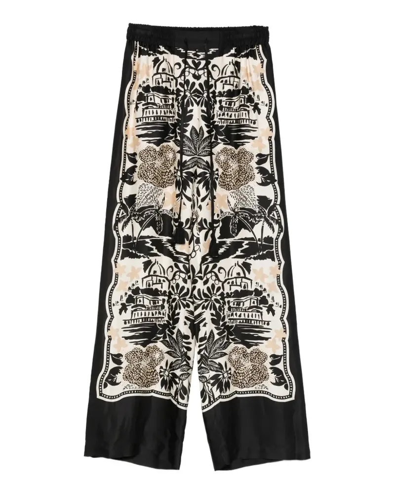 Ermanno Scervino floral-print trousers - Schwarz Schwarz