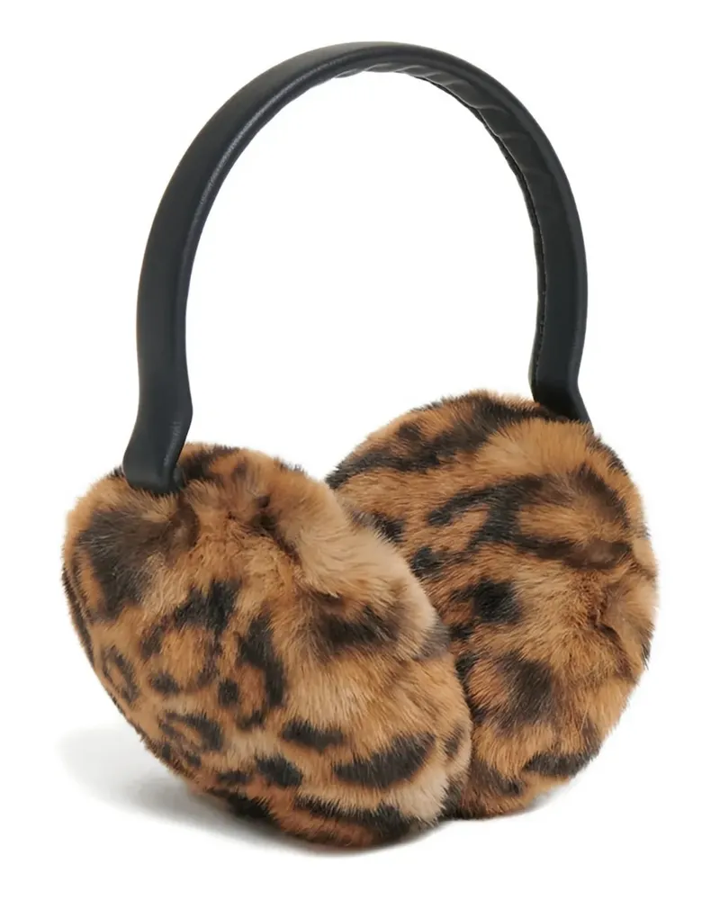 APPARIS Esme leopard-print ear muffs - Braun Braun