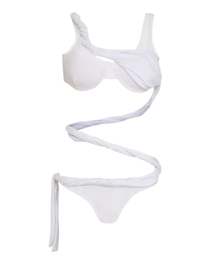 Amir Slama twisted bikini - Weiß Weiß
