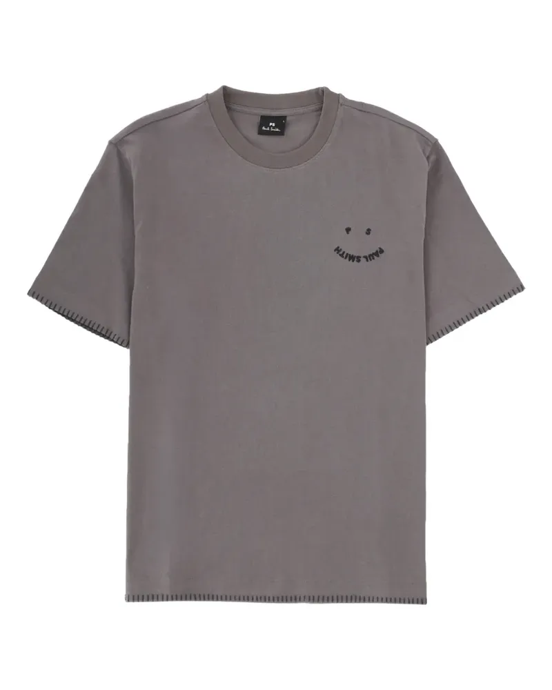 Paul Smith Happy T-Shirt mit Deckenstich - Grau Grau
