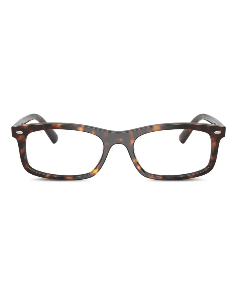 Ray Ban tortoiseshell-effect rectangle-frame glasses - Braun Braun