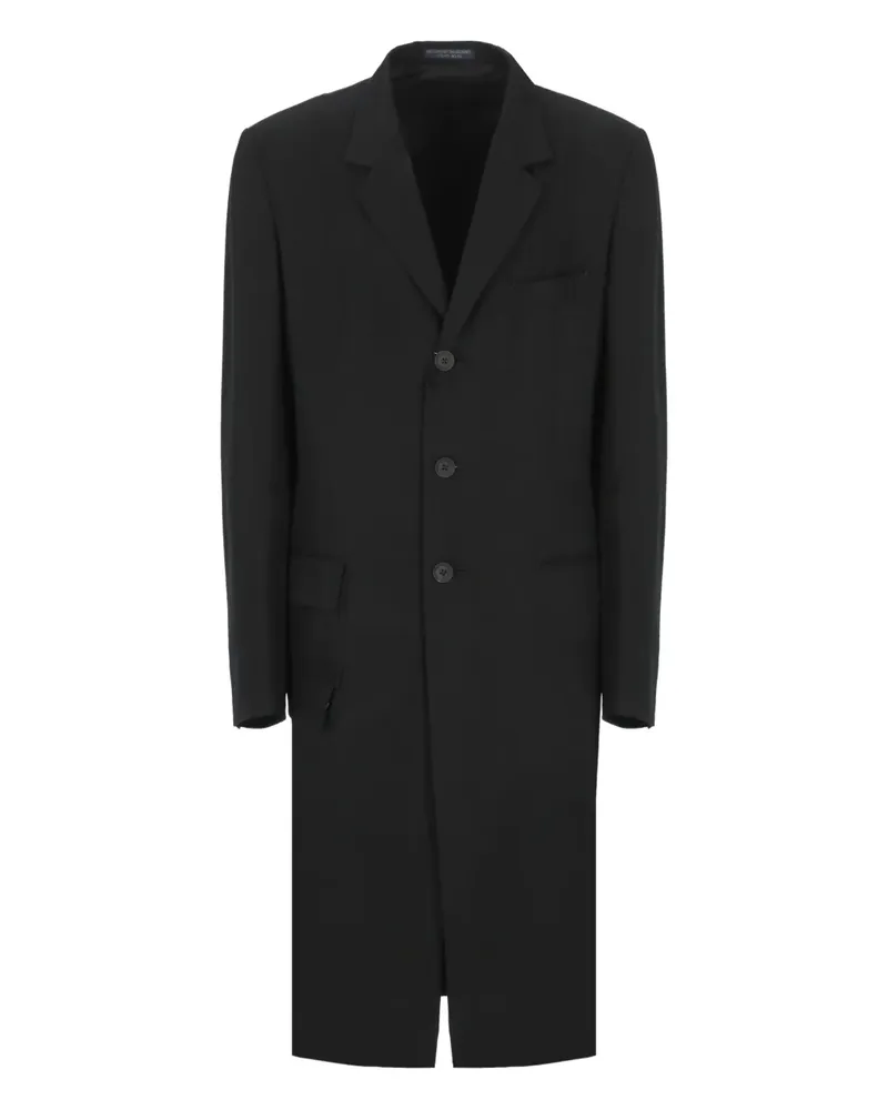 Yohji Yamamoto Mantel mit mehreren Taschen - Schwarz Schwarz