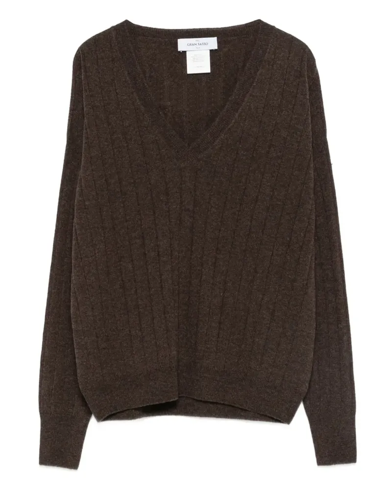 Gran Sasso Pullover mit V-Ausschnitt - Braun Braun
