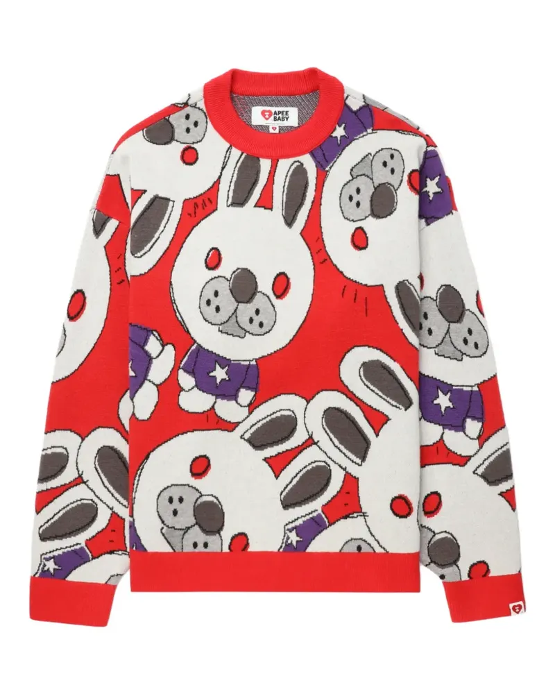 BAPE Pullover mit Hasenmuster - Rot Rot