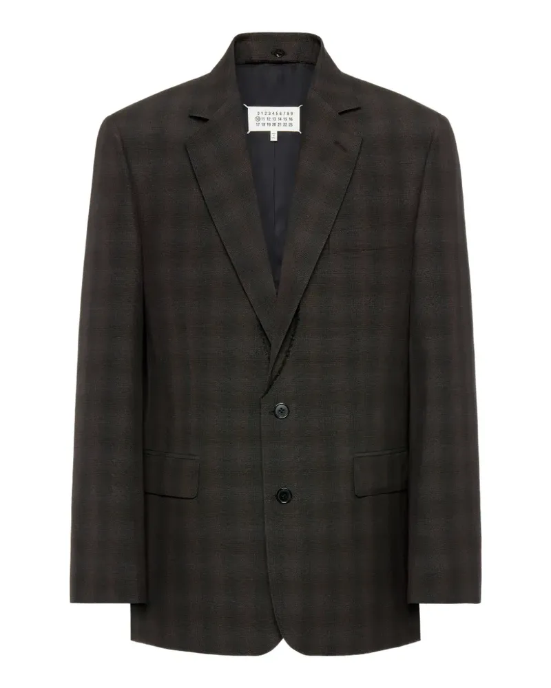 Maison Margiela virgin wool single-breasted blazer - Braun Braun
