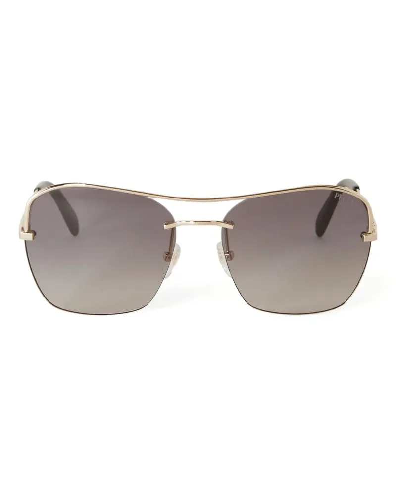 Emilio Pucci Halbrand-Sonnenbrille - Gold Gold