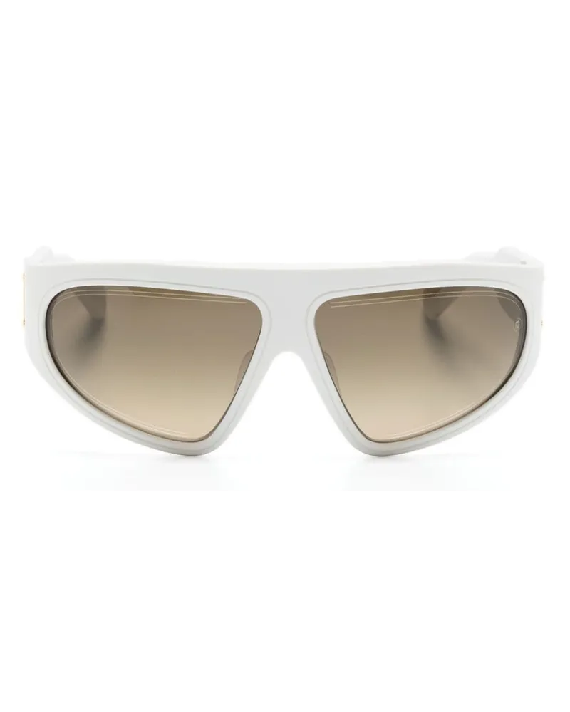 Balmain B-Escape Sonnenbrille mit Oversized-Gestell - Weiß Weiß