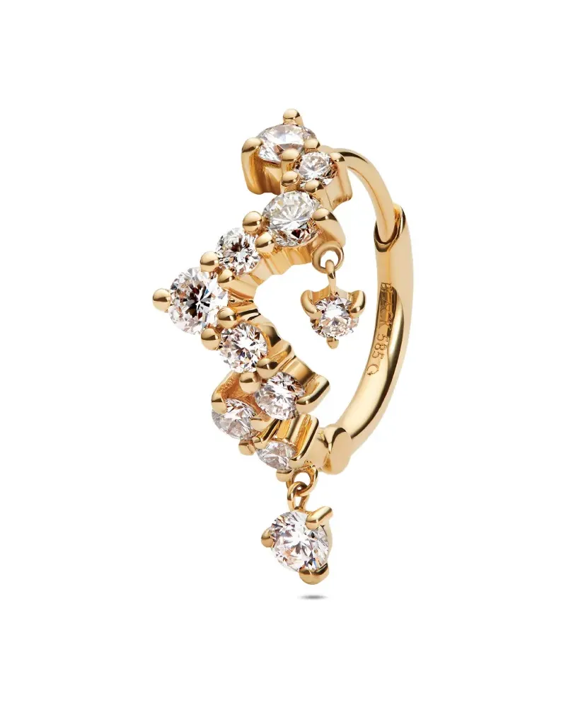 Maria Black 14kt recycelter Sky Gelbgoldohrring mit synthetischen Diamanten Gold