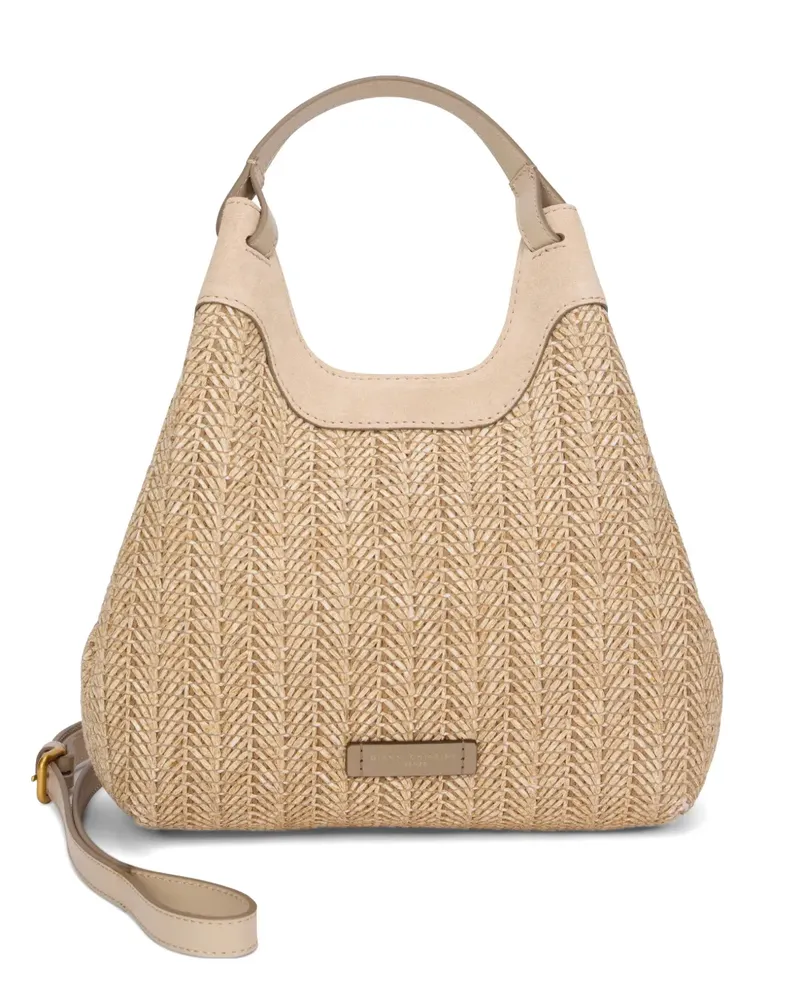 Gianni Chiarini herringbone tote bag - Nude Nude