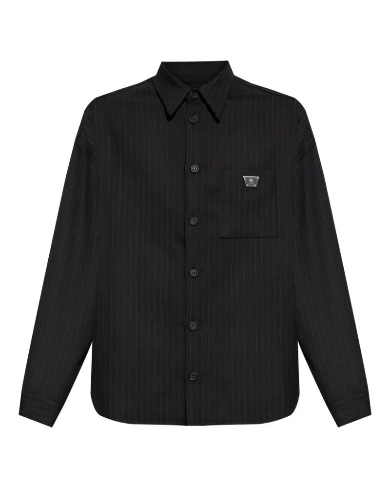 MISBHV Hemdjacke mit Nadelstreifen - Schwarz Schwarz