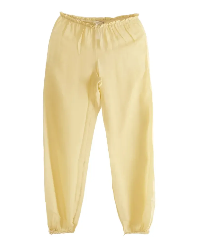 Paloma Wool Weza sheer silk-blend trousers - Gelb Gelb