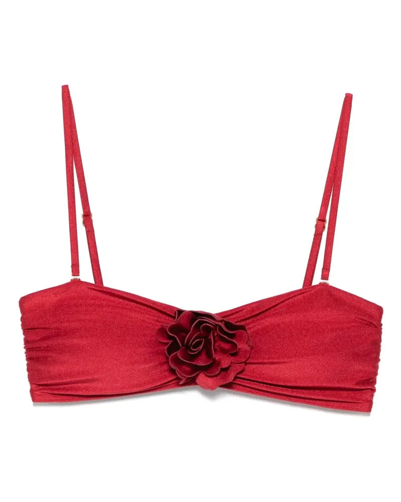 Zimmermann Bikinioberteil mit Blumendetail - Rot Rot