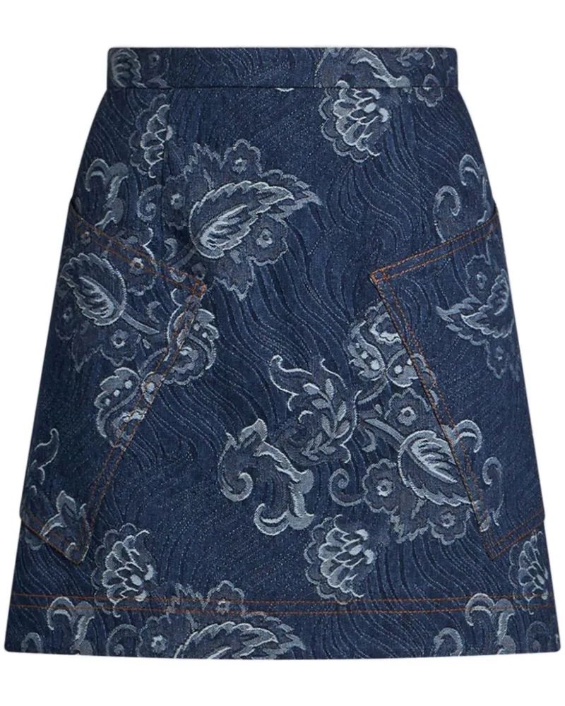 Etro Klassischer Jeans-Minirock - Blau Blau