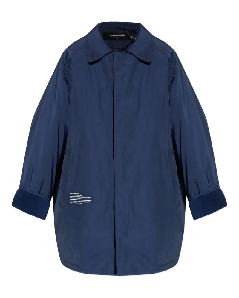 Dsquared2 Hemdmantel mit Samtmanschetten - Blau Blau