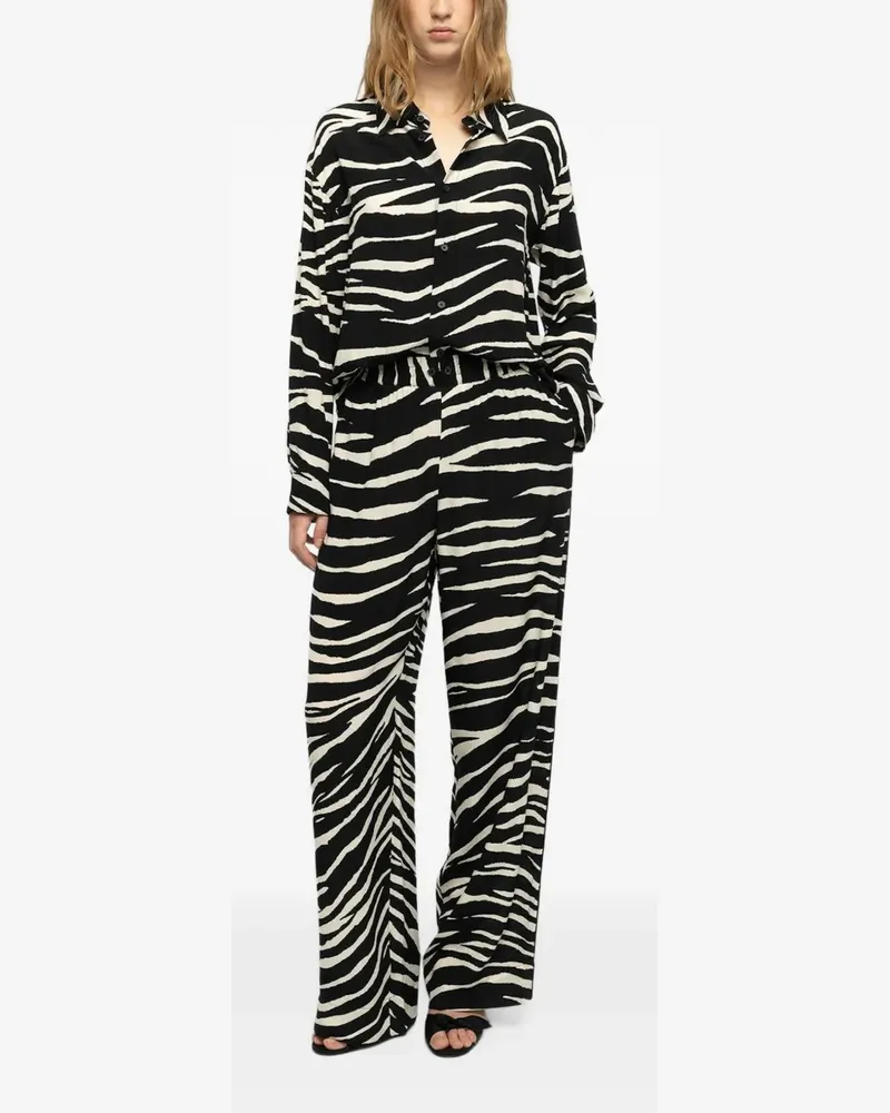 Zadig & Voltaire Tyrica Hemd mit Zebra-Print - Schwarz Schwarz