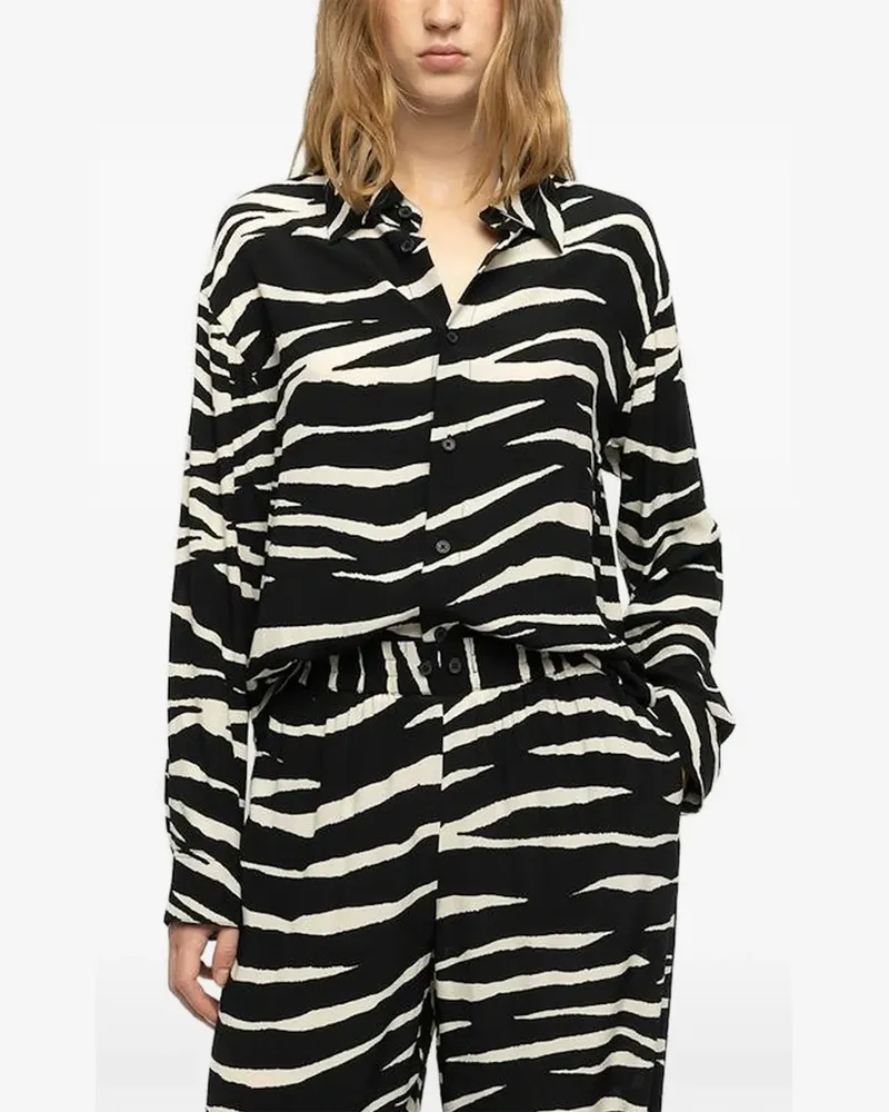 Zadig & Voltaire Tyrica Hemd mit Zebra-Print - Schwarz Schwarz