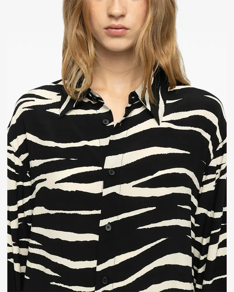 Zadig & Voltaire Tyrica Hemd mit Zebra-Print - Schwarz Schwarz