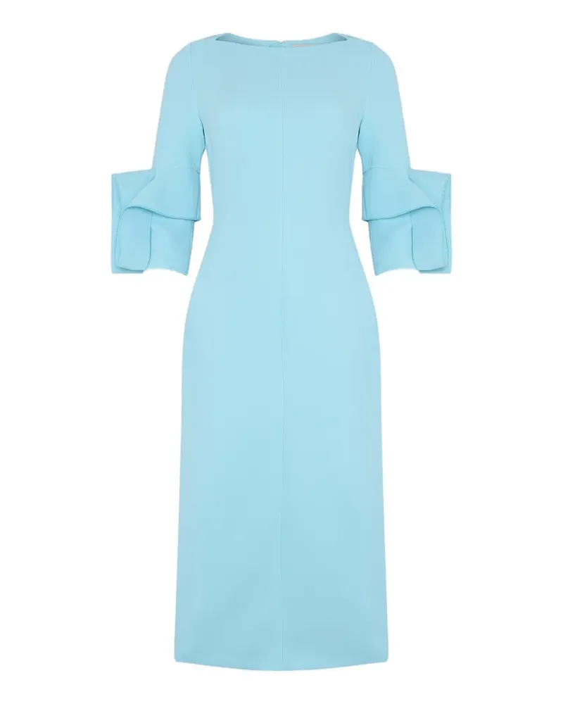 Roksanda Ilincic Gerüschtes Eryl Midikleid - Blau Blau