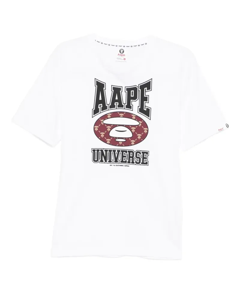 BAPE T-Shirt mit Logo-Print - Weiß Weiß