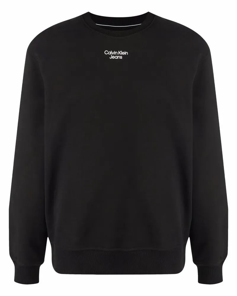 Calvin Klein Sweatshirt mit Logo-Print - Schwarz Schwarz