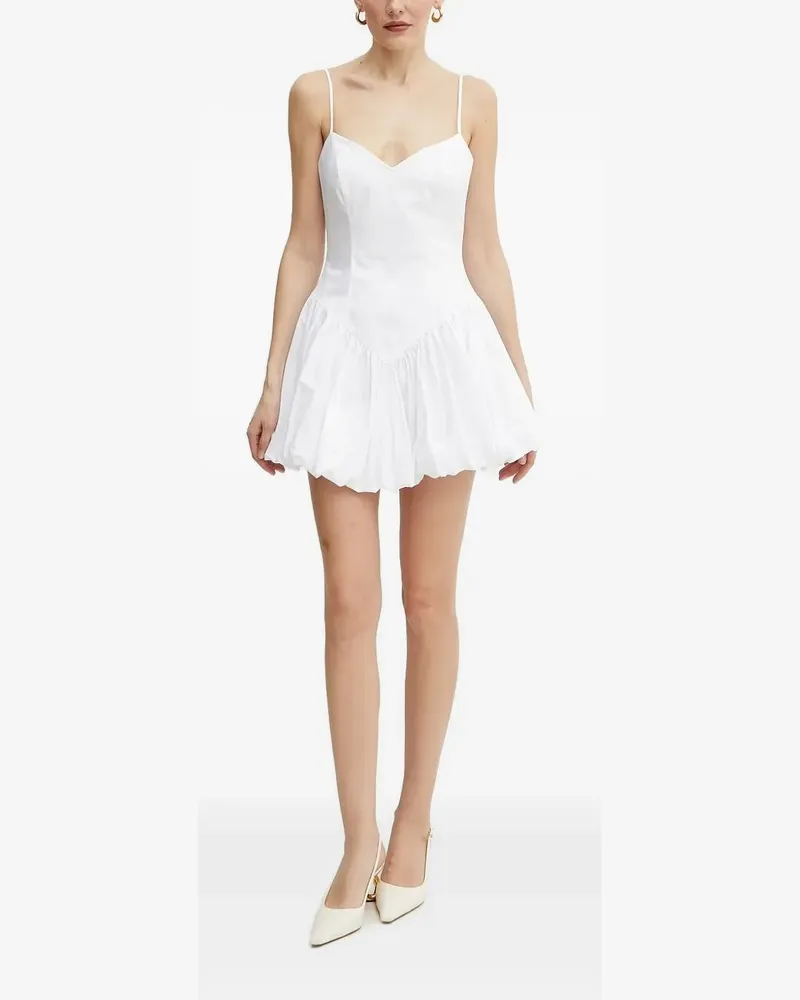 Bardot Minikleid mit Noppen - Weiß Weiß