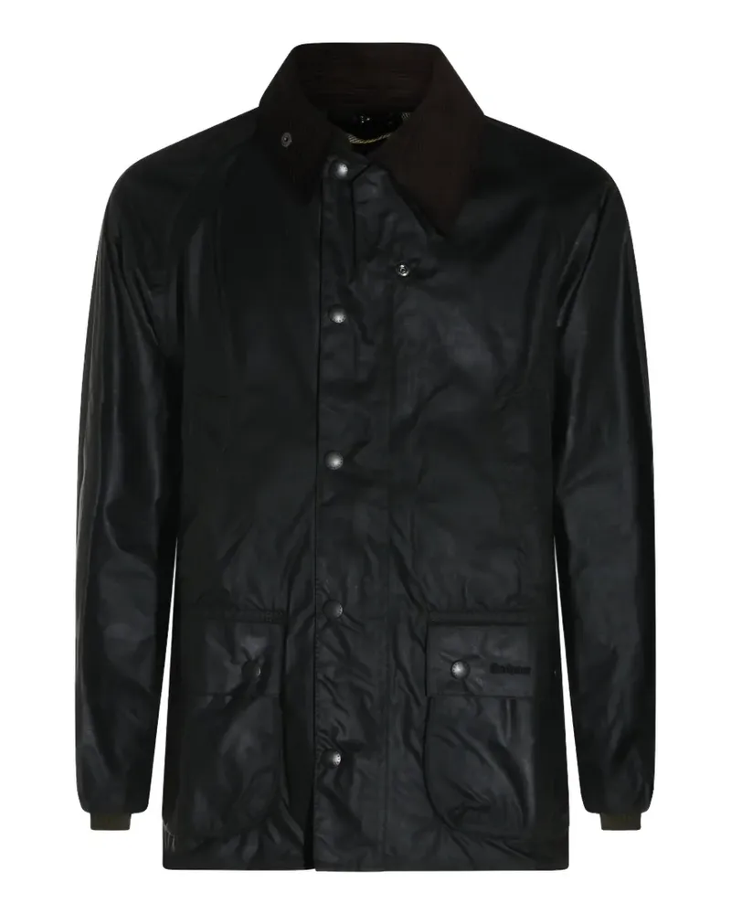 Barbour Gewachste Jacke mit Cordkragen - Schwarz Schwarz