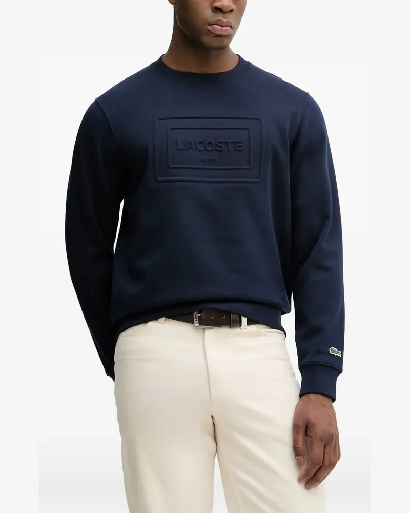 Lacoste embossed logo-patch sweater - Blau Blau