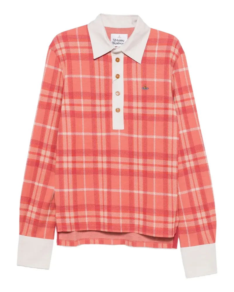 Vivienne Westwood Poloshirt mit Karomuster - Rot Rot