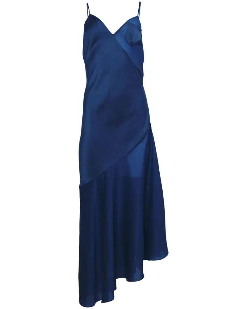 Fleur Du Mal Asymmetrisches Midikleid Blau